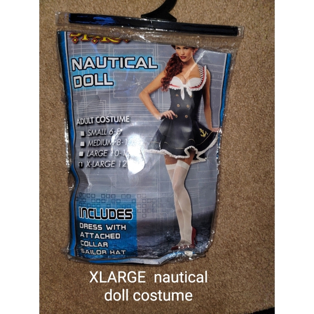 XLARGE Nautical Doll Dress Costume